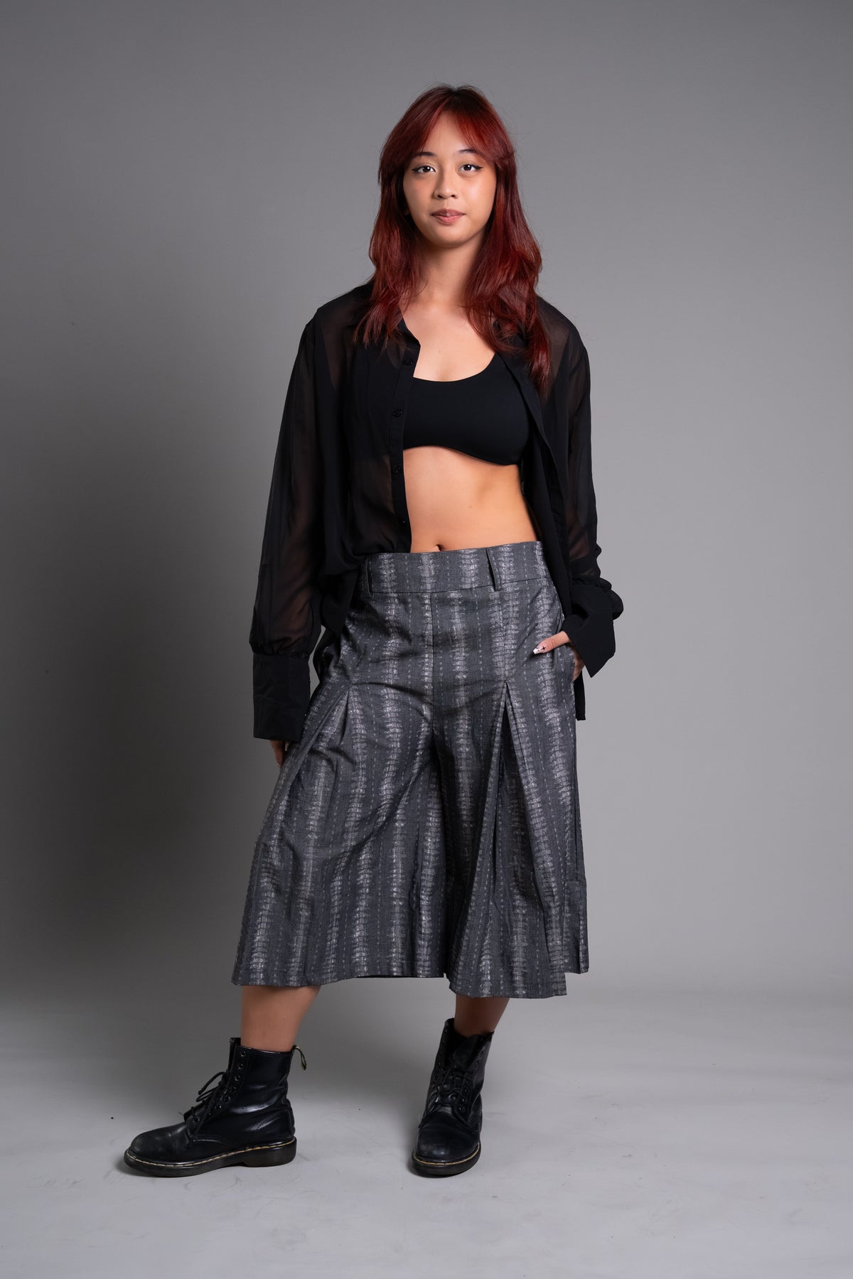Aiko Pleated Culotte Pants