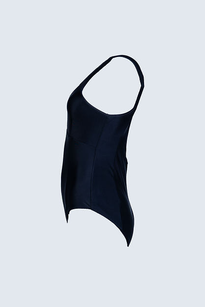 Oana Leotard – Sculpting V-Mesh One-Piece in Sustainable Italian Fabric (ECONYL®)