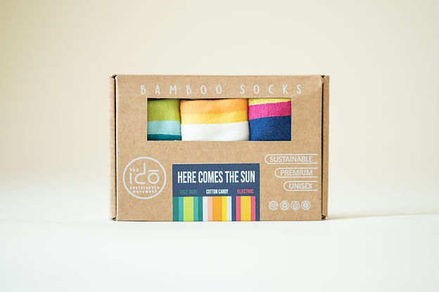 Bamboo Socks Set of 3 – Here Comes the Sun Active | Soft, Breathable & Moisture-Wicking