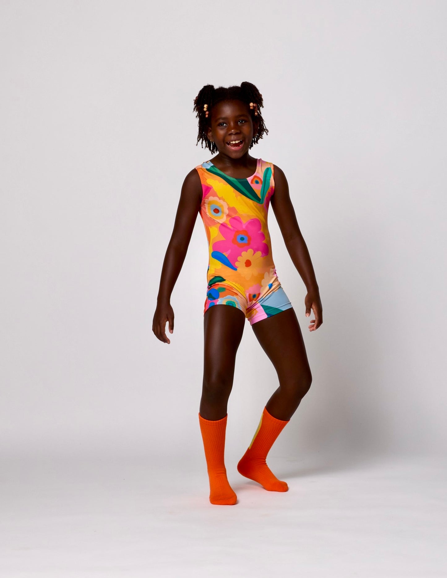 Summer - Kids Floral Biketard