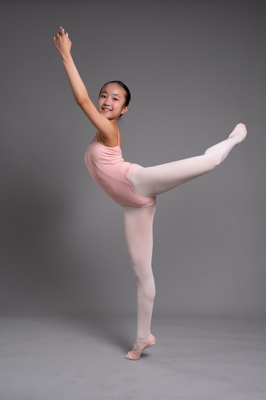 Kristen Kids Ballet Leotard | Ballet Pink Dance Leotard with Spaghetti Straps