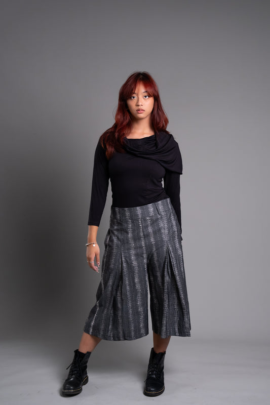 Aiko Pleated Culotte Pants