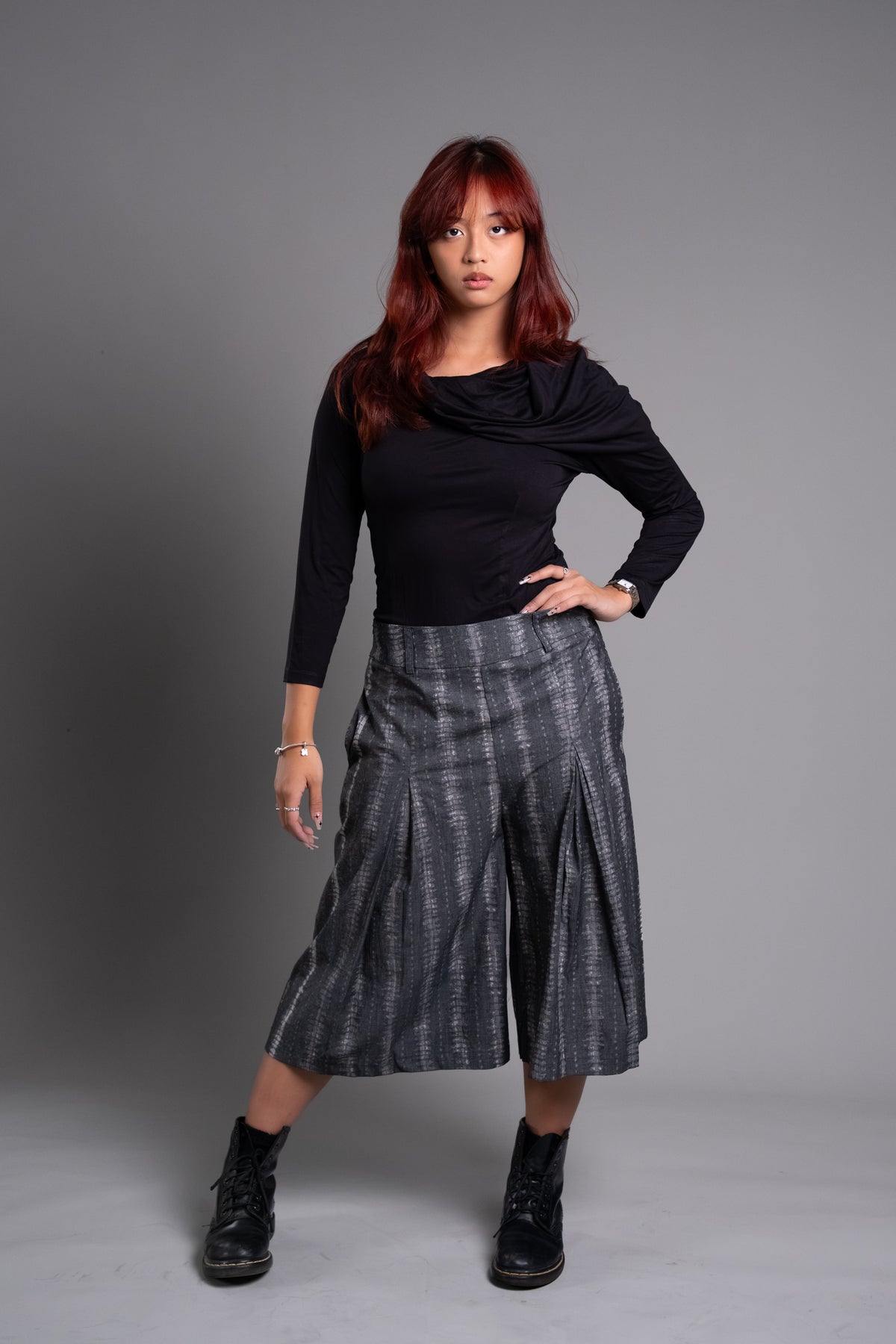 Aiko Pleated Culotte Pants