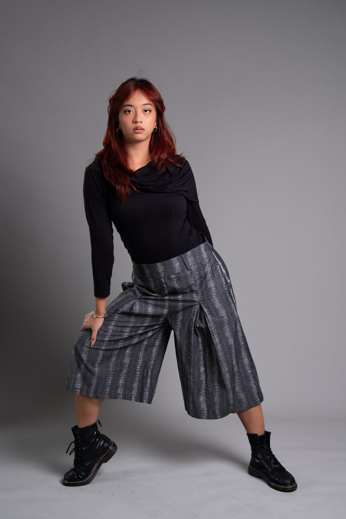 Aiko Pleated Culotte Pants