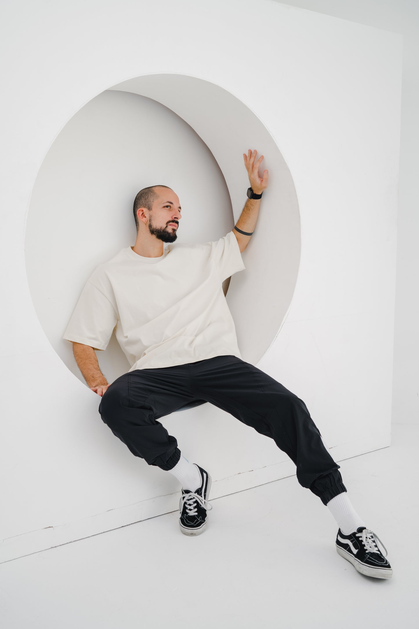 Sustainable Training Pants | Mostafa Unisex Black Track Pants | Recycled 4-Way Stretch Activewear UAE