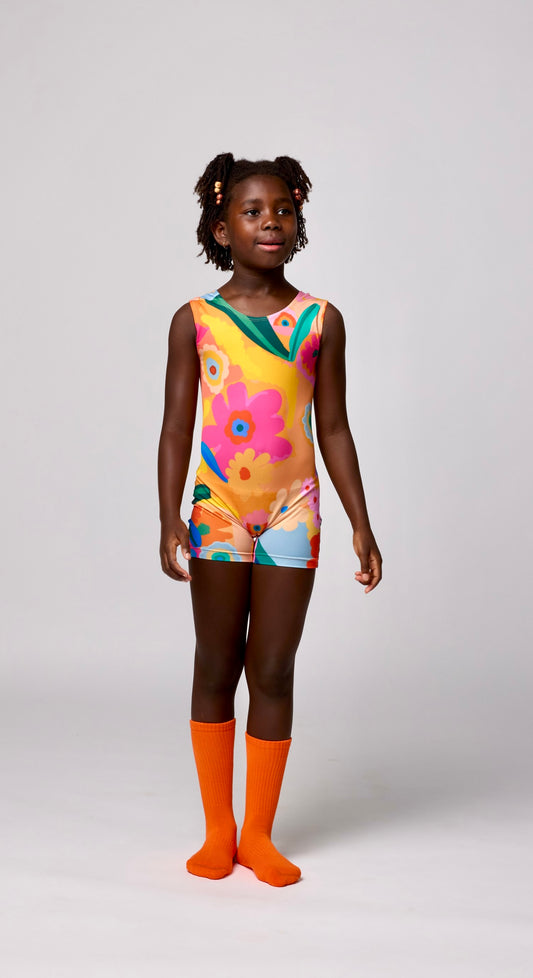 Summer - Kids Floral Biketard