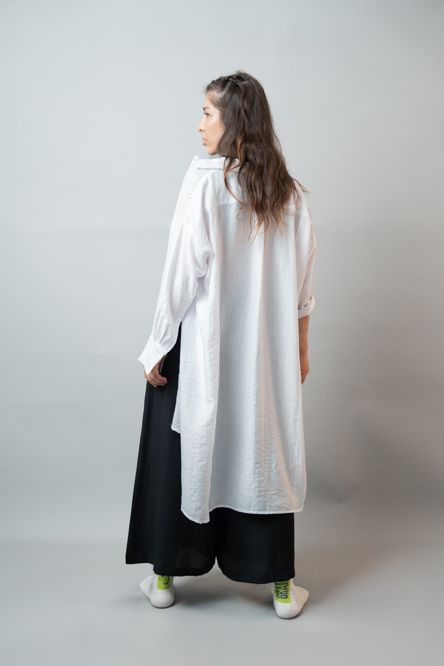 Luna - Iridescent Linen Oversized Shirt