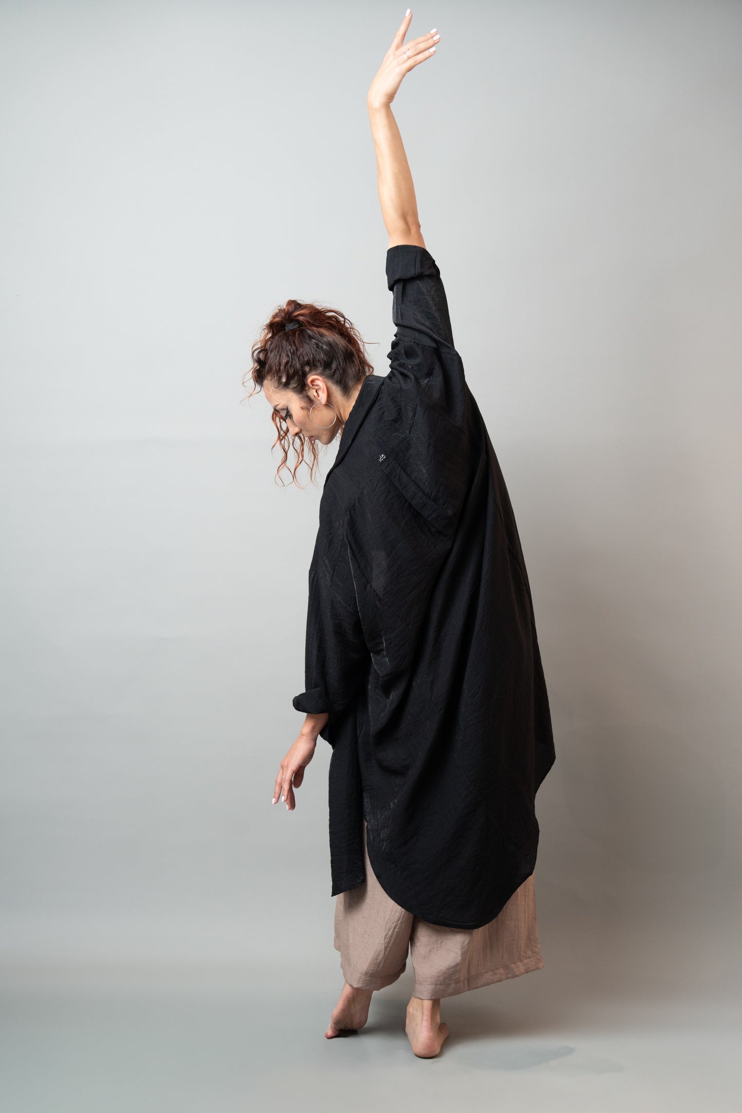 Luna - Iridescent Linen Oversized Shirt