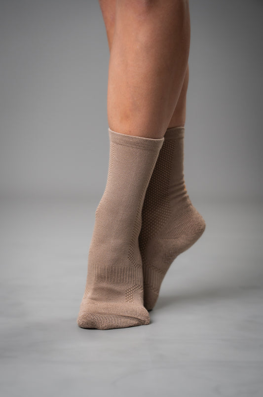 Latte - Dance Grip Socks