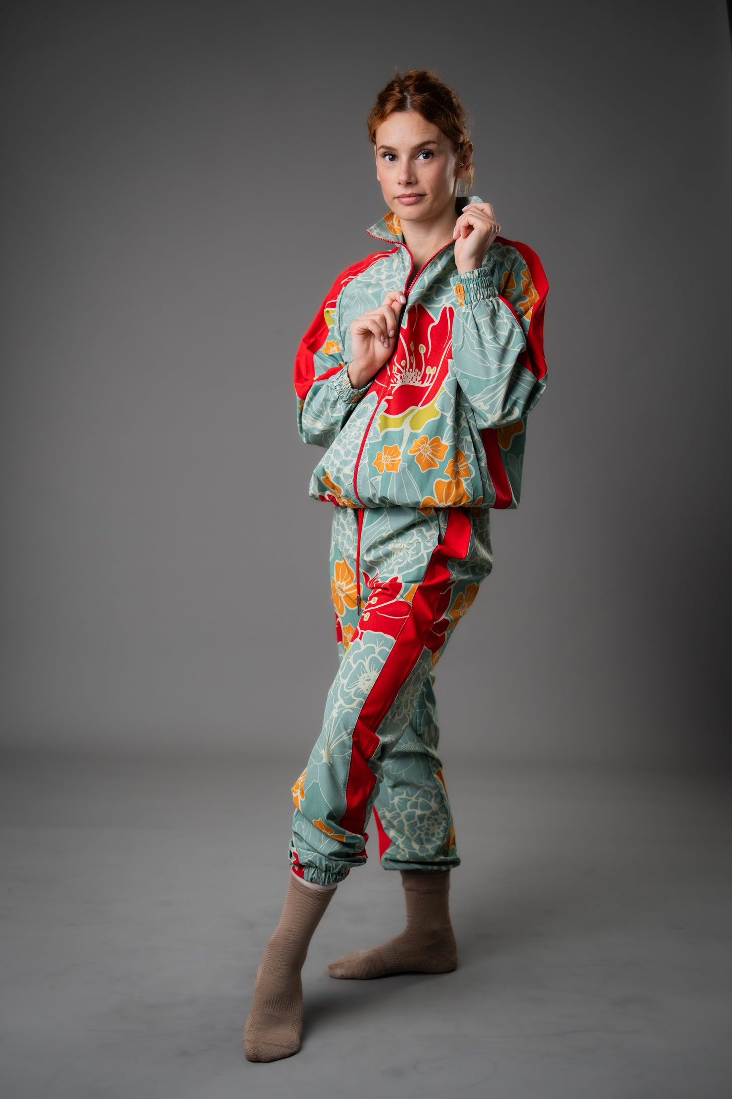 Aleja - Sports UNISEX Jacket - Retro Bloom Edition