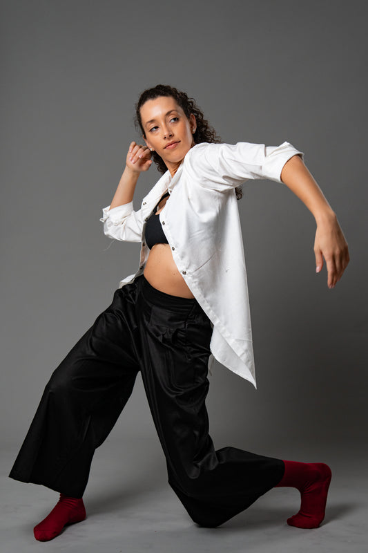 Hikari Flow Pants – 100% Cotton Wide-Leg Movement Pants for Women | Lightweight & Breathable