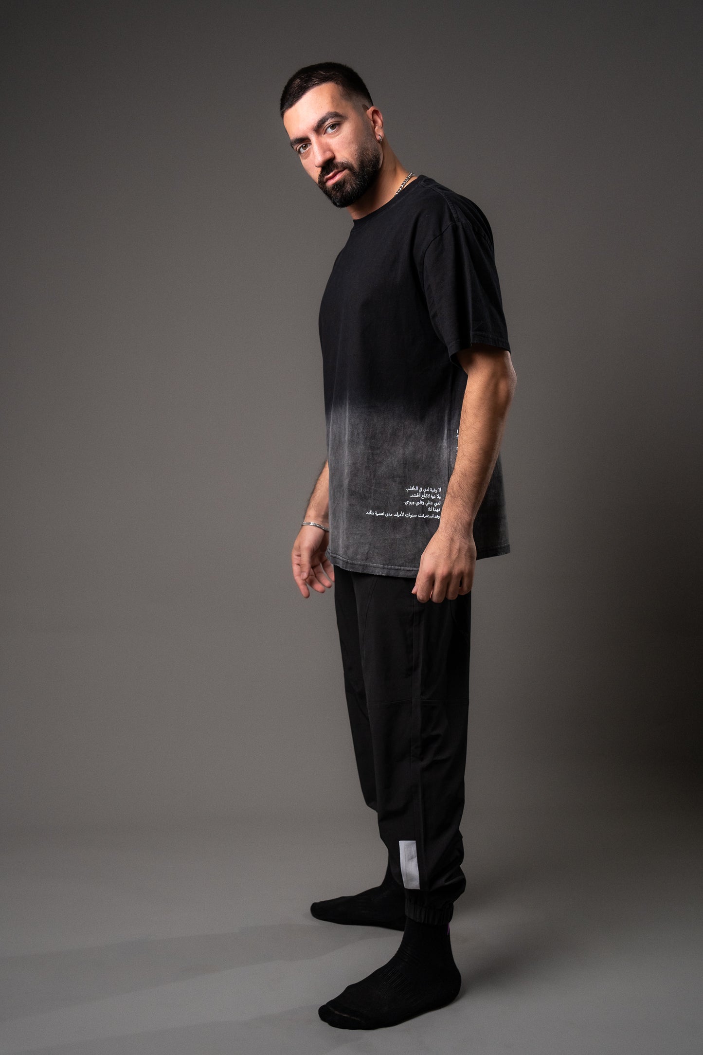 Sustainable Training Pants | Mostafa Unisex Black Track Pants | Recycled 4-Way Stretch Activewear UAE