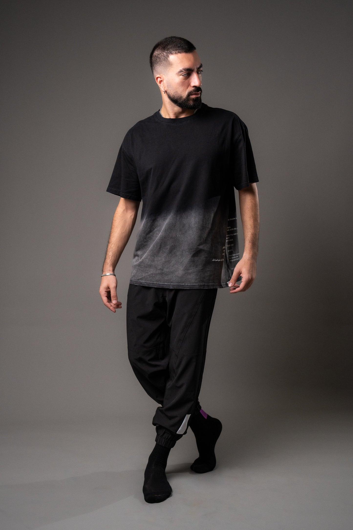 Sustainable Training Pants | Mostafa Unisex Black Track Pants | Recycled 4-Way Stretch Activewear UAE