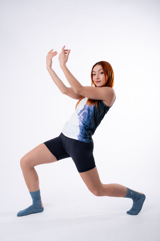 Sumi Print Sleeveless T-Shirt