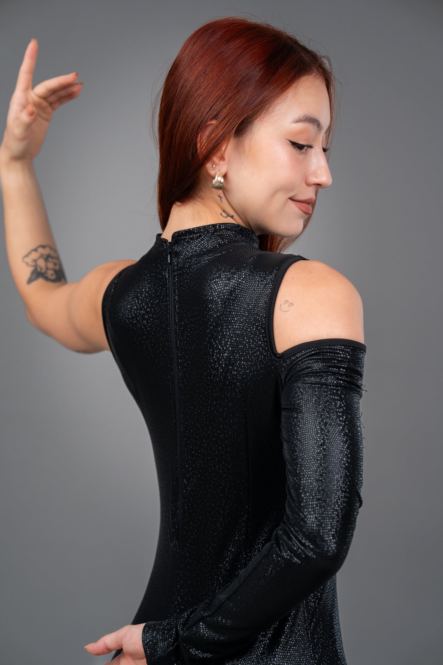 Faux Leather Biketard