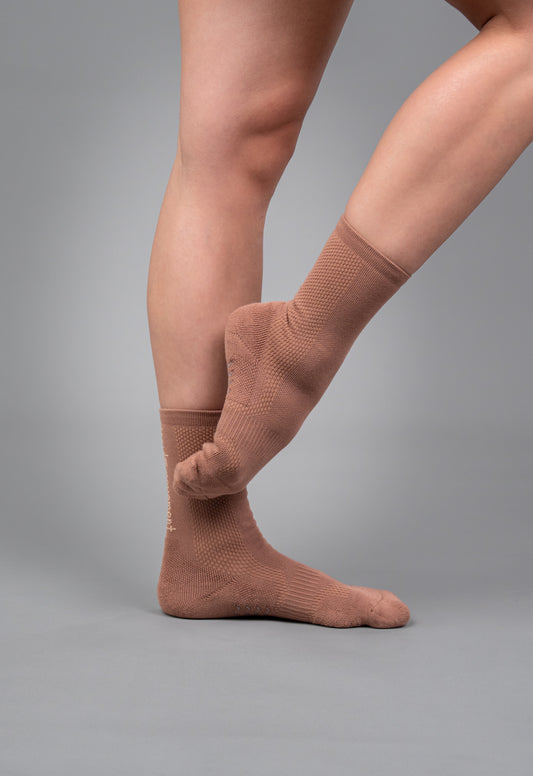 Mocha - Dance Grip Socks