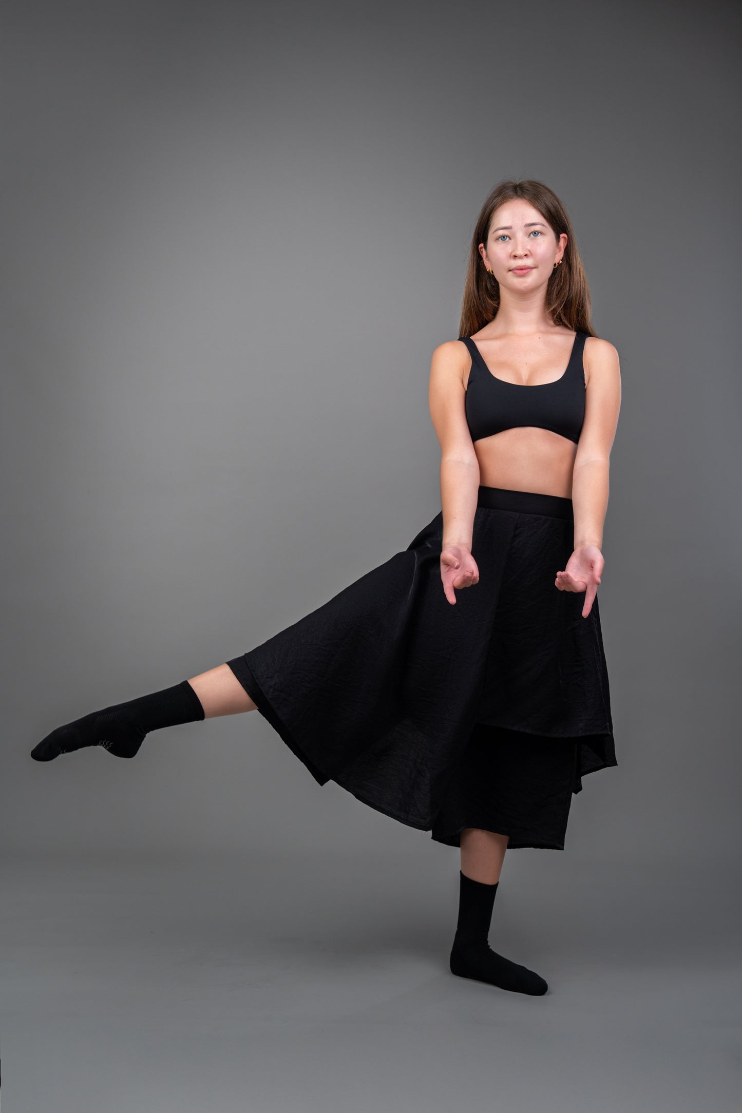 Nagare Flow Skirt Pants – Unisex Draped Wide-Leg Pants with Skirt Overlay in Lightweight Linen