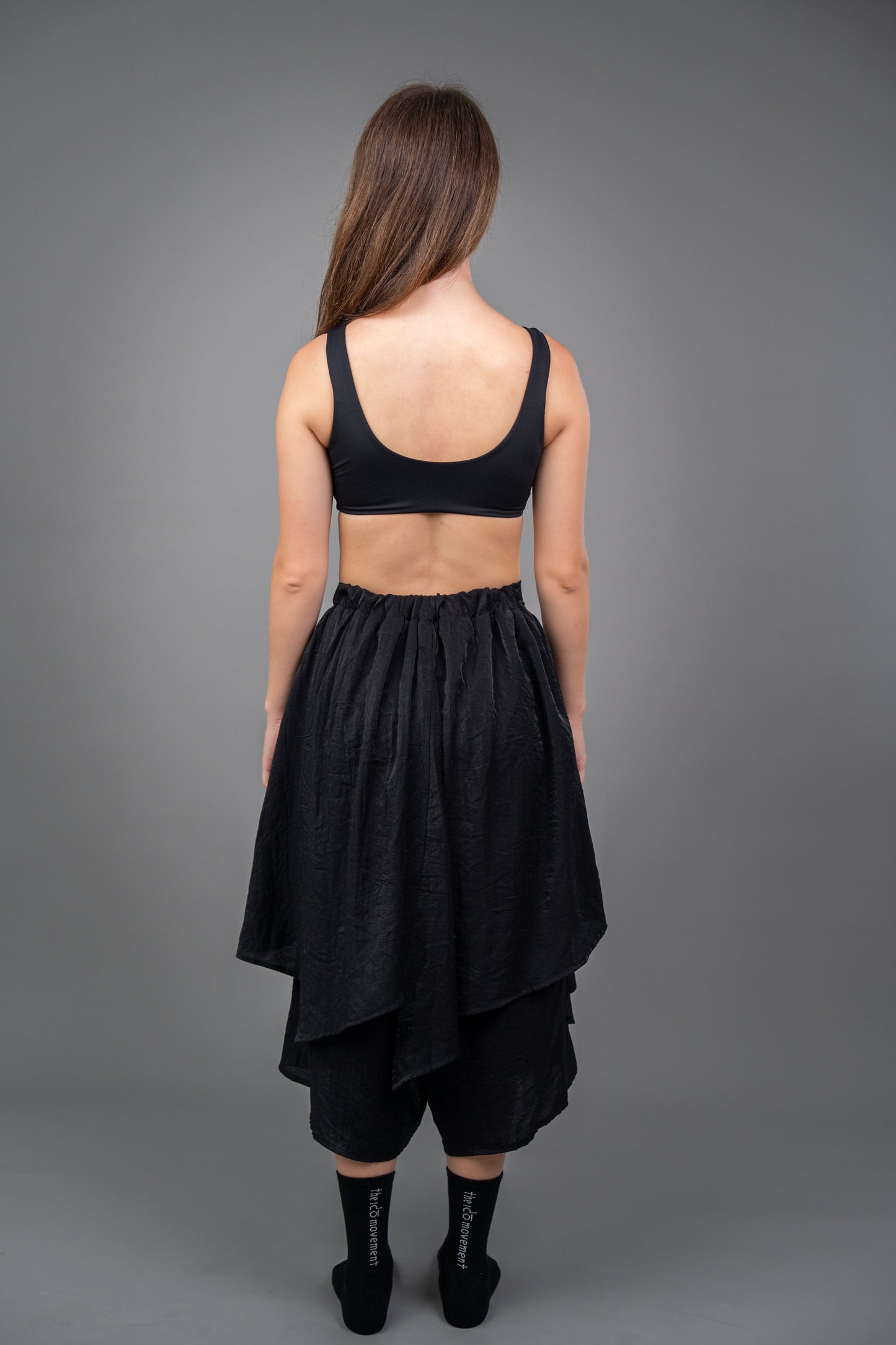 Nagare Flow Skirt Pants – Unisex Draped Wide-Leg Pants with Skirt Overlay in Lightweight Linen