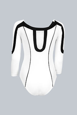 Noura Contour Leotard | 3/4 Sleeve Sculpting Dance & Swim Leotard | ECONYL®