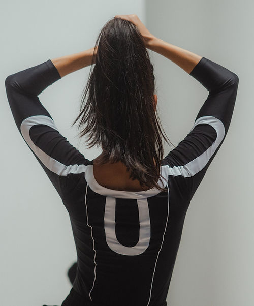 Noura Contour Leotard | 3/4 Sleeve Sculpting Dance & Swim Leotard | ECONYL®